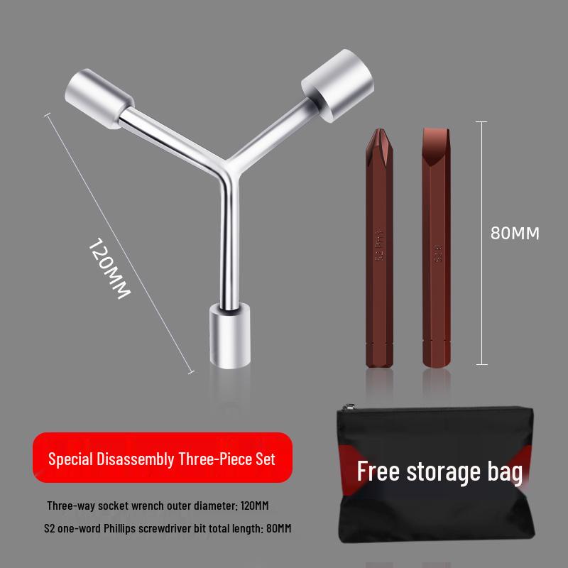 Three-Pronged Pulsator Core Wrench for Washing Machine Repair