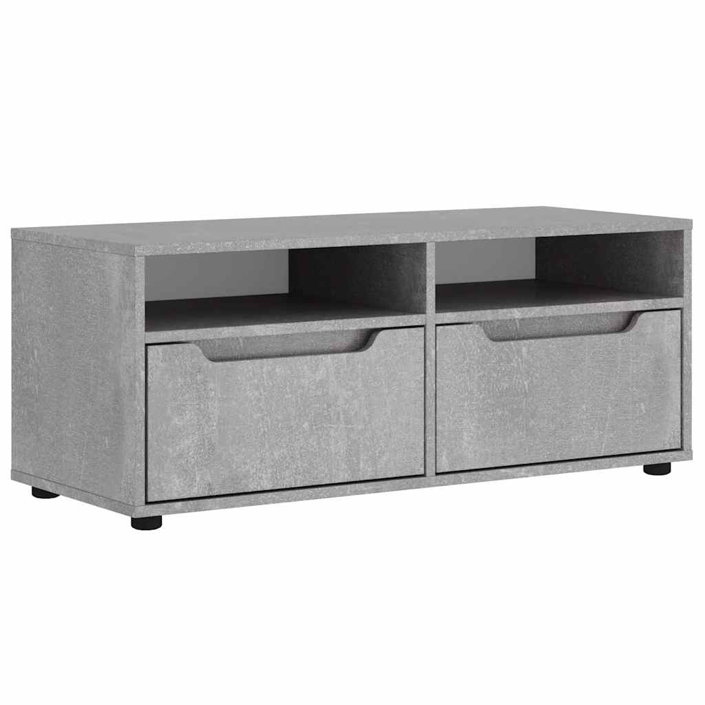 VISNES TV Stand in Concrete Grey 100 x 40 x 38 cm Particleboard