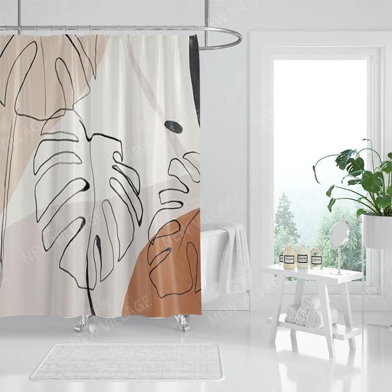 

Waterproof Fabric Shower Curtains Bathroom Curtain Accessories 180X200 Bath Curtain For Shower 240*200 Nordic Boho Decoration W60H190(CM)-1 Pcs