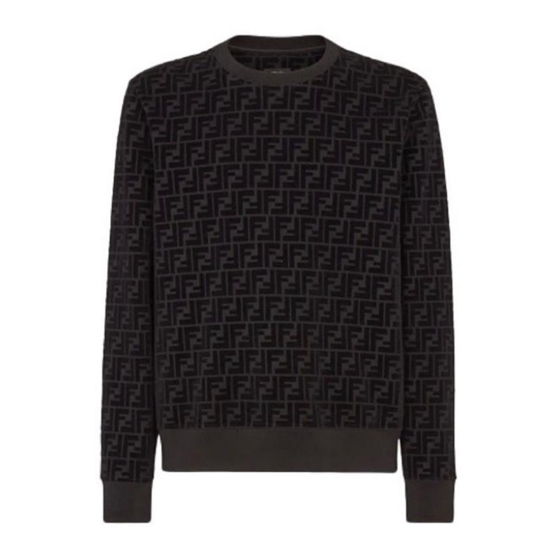 Unisex Černá Žakárová Pletená Mikina s Designem Písmen, Dlouhý Rukáv, Kulatý Výstřih