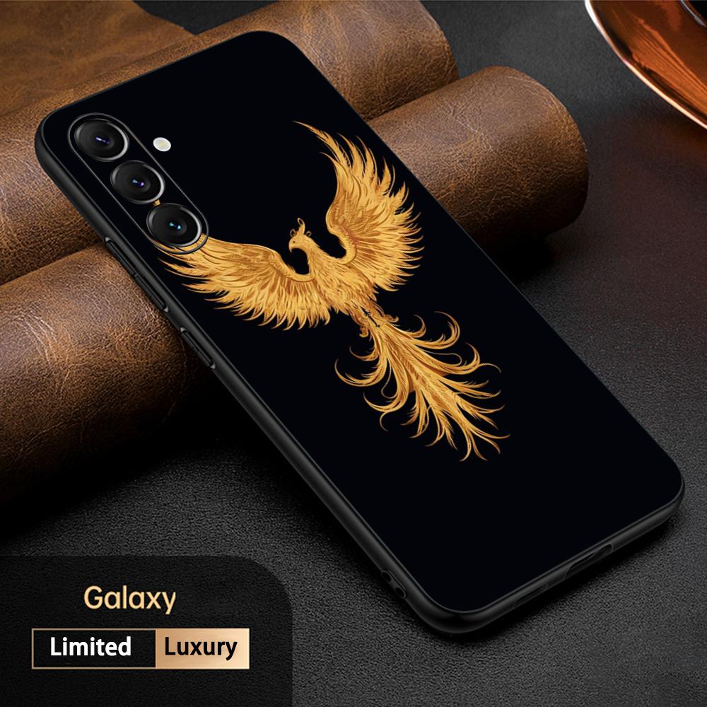Phoenix cool fashion japan art design Phone Case For Samsung Galaxy S25 S24 S23 S22 S21 S20 Plus Ultra Note20 Soft Black