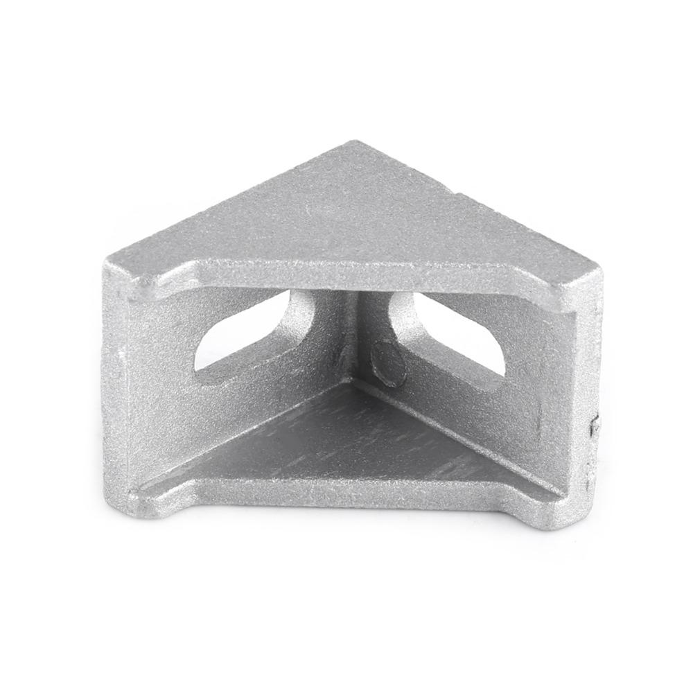 10pcs 2 Hole Aluminum Corner Bracket Durable Right Angle Bracket  For Standard 8mm Slot