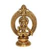 Pure Brass Idol, Lord Ayyappan Statue, Beautiful Religious Idol, Gold - 5 Inch