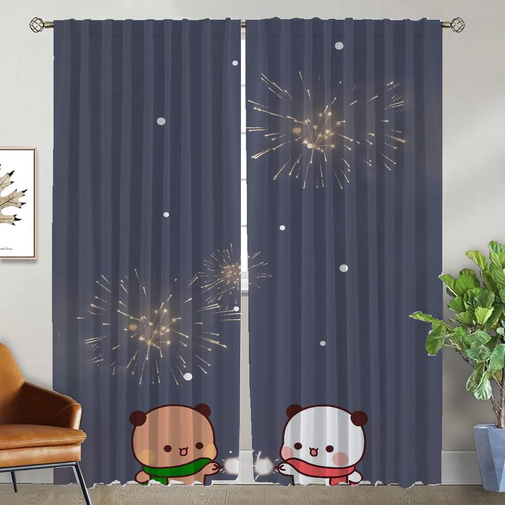 

Тюль для спальни Бубу и Дуд Элегантные шторы для комнаты 2 штуки Домашние шторы для интерьера Блэкаут шторы Шторы-перегородки для гостиной W50xH70cmx2pcs-CL