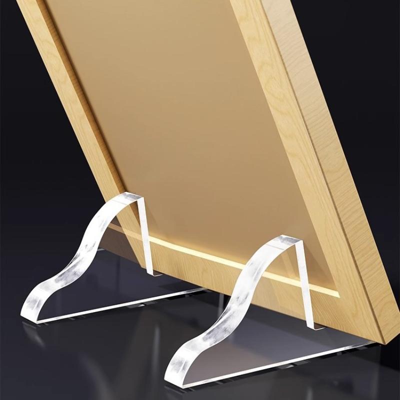 2Sets Transparent Acrylic Photo Frame Stand,Display Cabinet Base Stand,Medal Certificate Desktop Ornament Decoration,Photo Frame