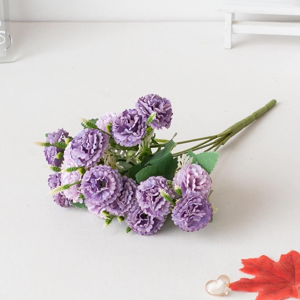Artificial Snowflake Warm Lilac Flower Bouquet, Realistic Faux Fake Floral Design, For Home Arrangement Wedding Festival Decor