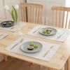 Nordic Ins Style Lin Ensfarget Spisematte Spisebordsmatte Western Spisebord Skål og koppmatte på begge sider