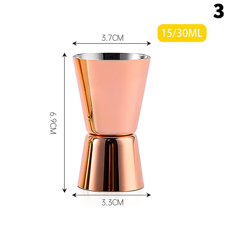 1 Pezzo 15/30ml o 30/60ml Bicchiere Dosatore Cocktail in Acciaio Inossidabile Doppia Testa Bicchiere Dosatore Alcolico Bicchiere Misurino Bar Once Articoli per la Cucina