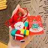 Santa Claus Cute Keychain Festive Silicone Accessory Ideal For Parties Christmas