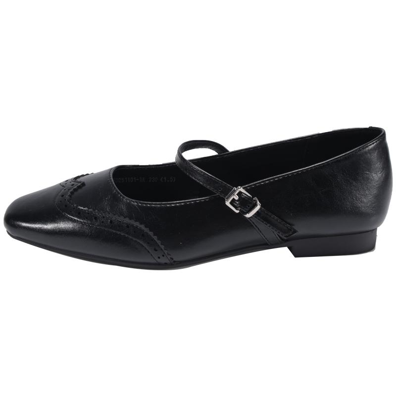 

Women s Retro Style Spring Summer 2025 New Arrival Flat Heeled Mary Jane Shoes French Square Head Shallow Couple Women s Shoes 35 чёрный