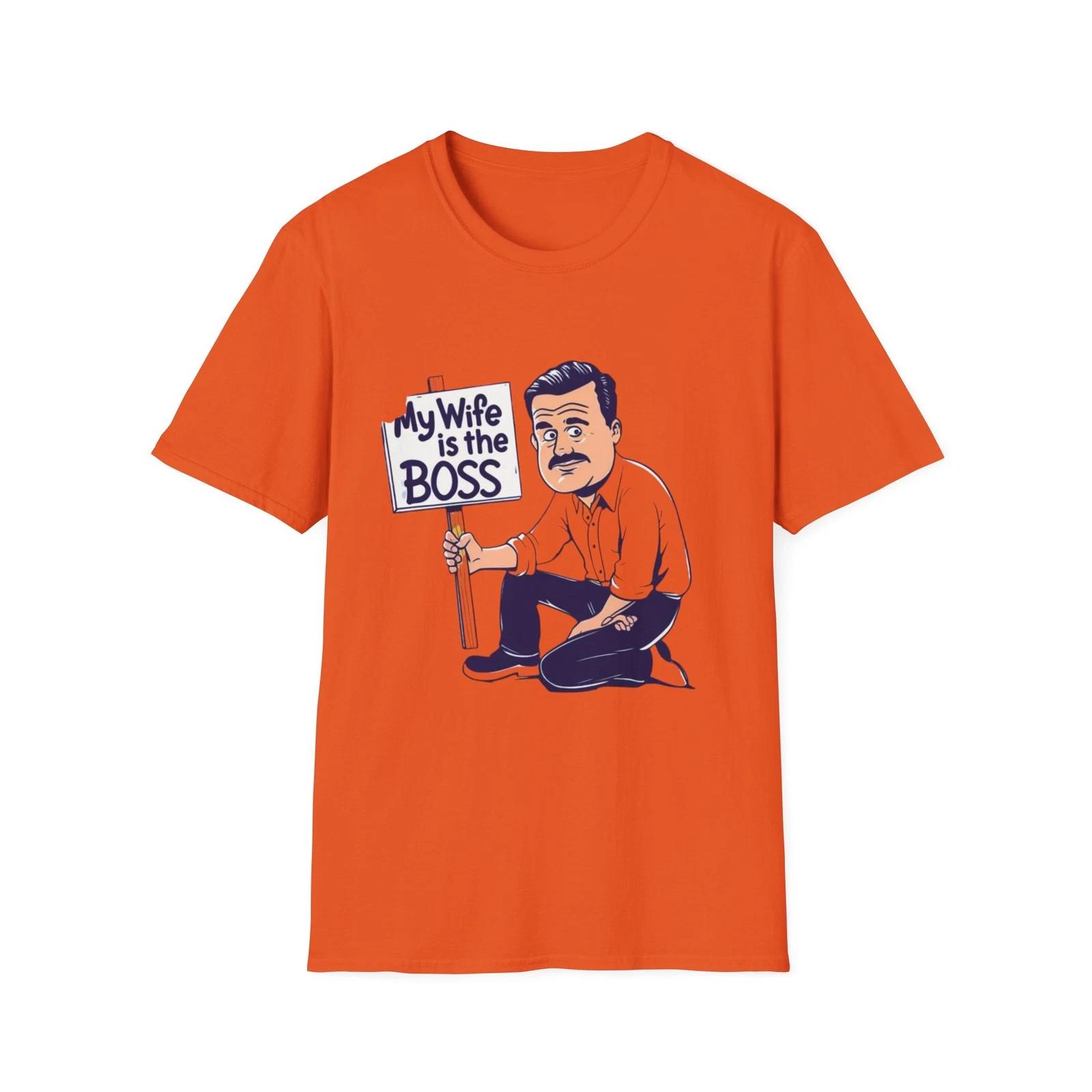 My Wife is the Boss T-Shirt, Funny Gift for Him, Unisex Tee, Husband [...] 2XL