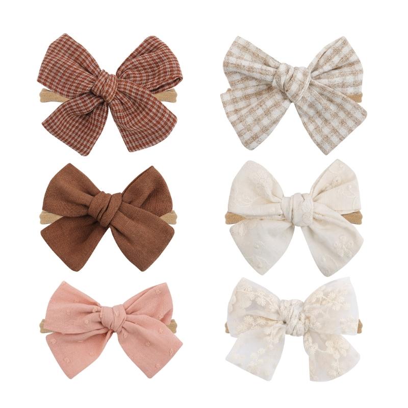

6Pcs Baby Bowknot Headband Toddler Hair Bands Headwear for Girl Newborn Headbands Photography Props Hair Accessories 1