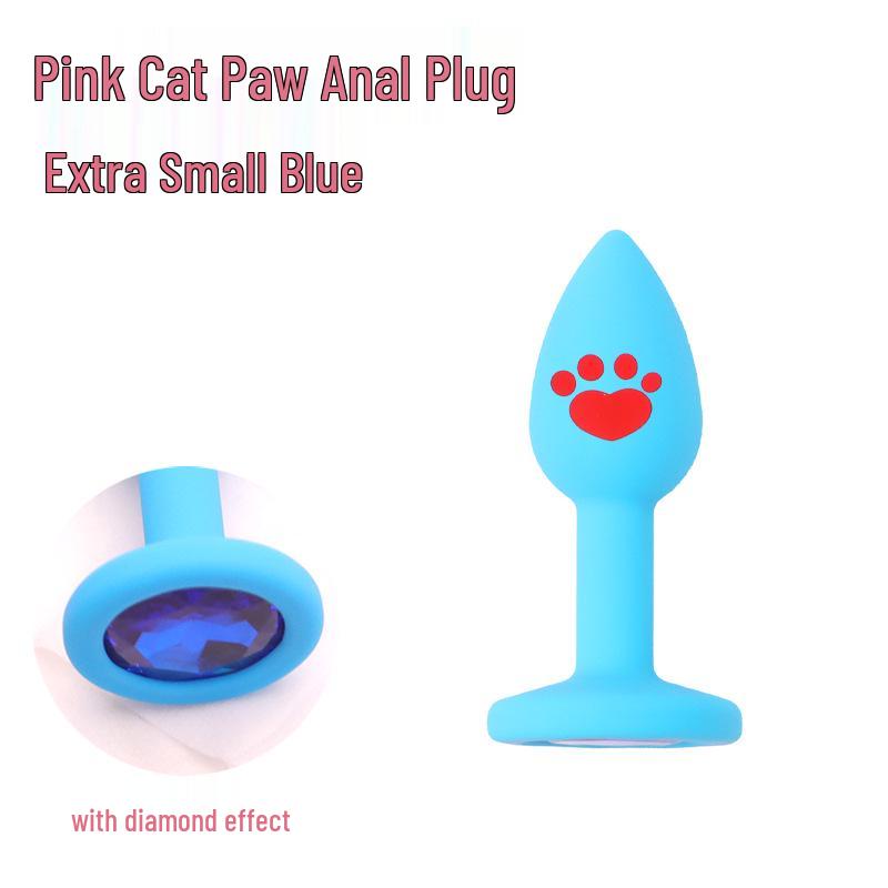 Silicone Cat Paw Anal Plug for Beginners - SM Training Anal Beads for Female Anus Dilation and Masturbation