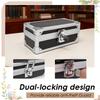 Afsluitbare Geldkist met Sleutel Aluminiumlegering Geld Munten Bankkaarten Sieraden Opbergdoos Draagbare Verborgen Mini Kluis Locker
