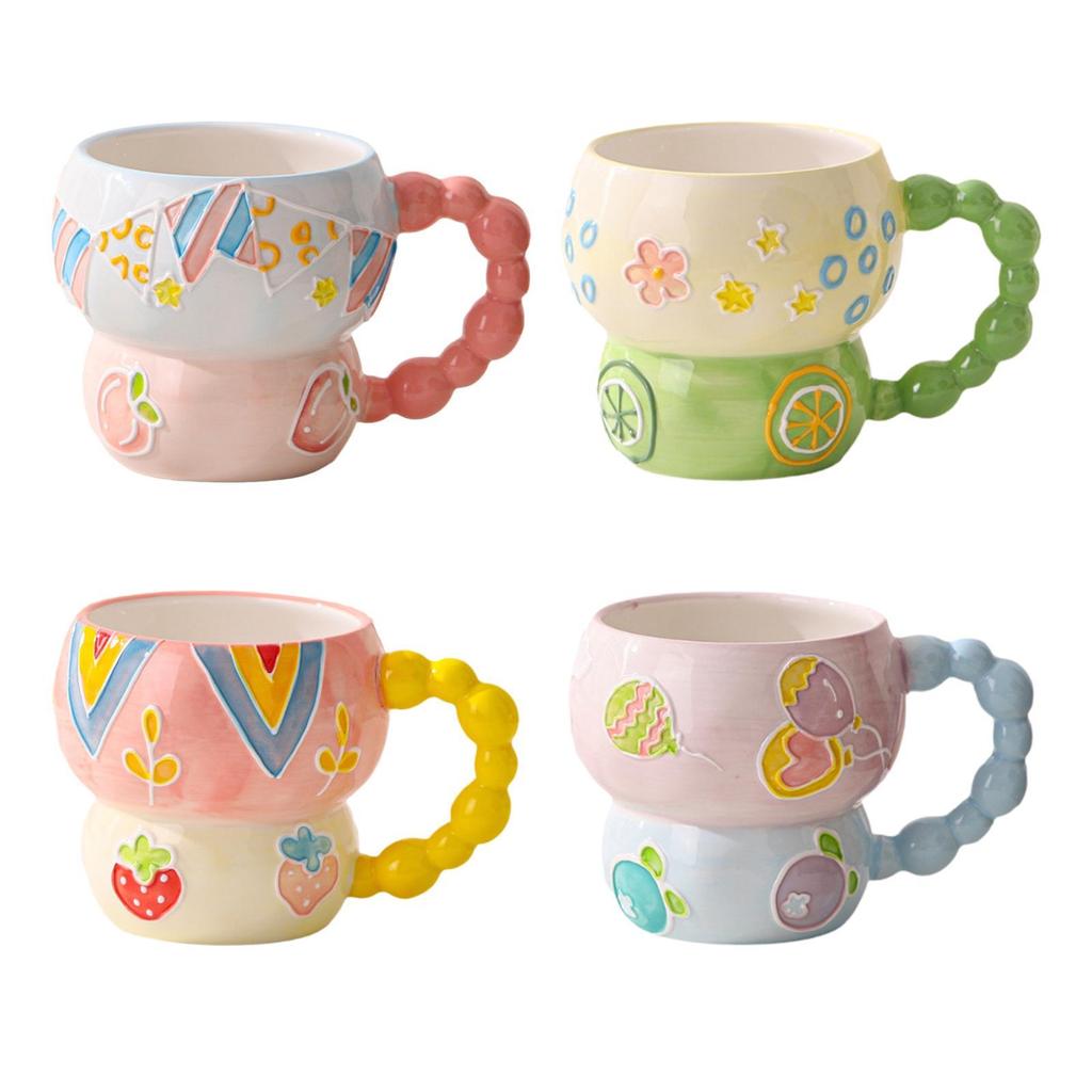 Porcelánový hrnek na kávu, hrnek na cereálie pro domácí kuchyni, pohár na vodu, hrnek na ovesnou kaši, snídaňový hrnek na čaj, ovoce, latte, kávu, mléko