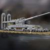 628PCS WW2 Dora 800mm Eisenbahngeschütz Militärkanone MOC Bausteine Steine Modell Armeewaffe Panzer Kinderspielzeug Erwachsener Kinder Junge Weihnachtsgeschenk