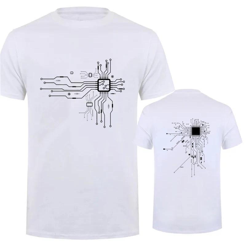Brand New Mens TShirt ONeck Men Tshirt for Male T Shirts CPU Processor Circuit Diagram Print Man Tops Tees Tshirt Clothing