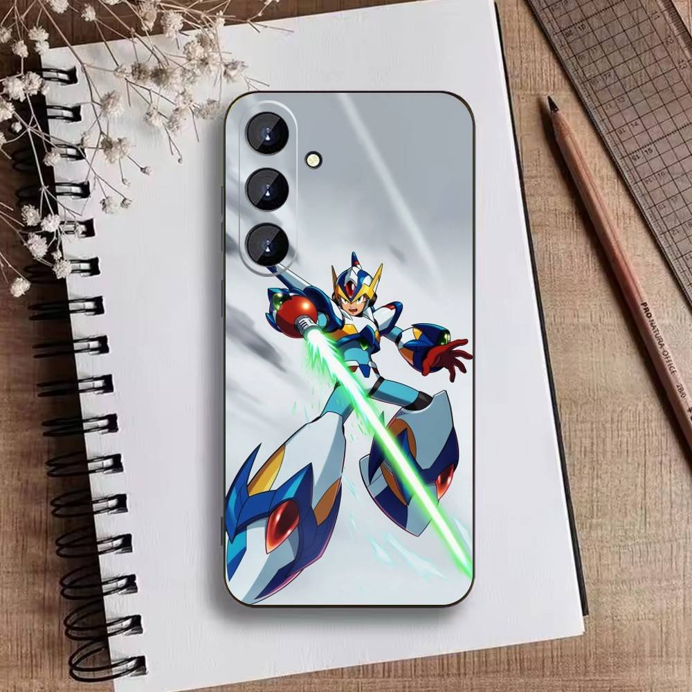 Anime Mega Man Phone Case For Samsung Galaxy A73,21,22,32,71,53,52,51,80,5G Soft Black Cover
