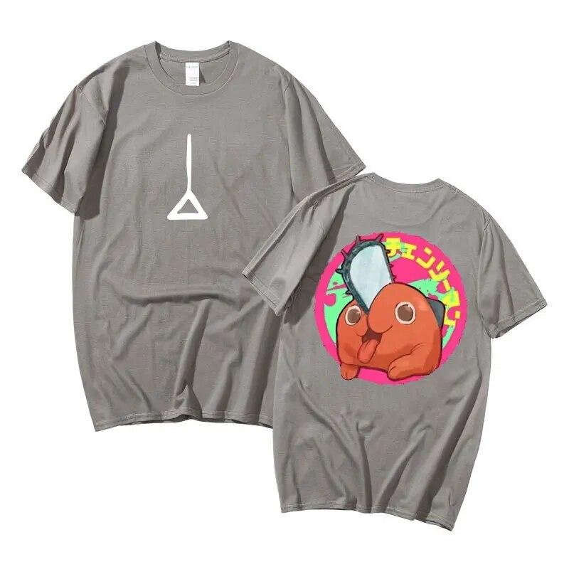 Anime Chainsaw Unisex Denji Pochita Double Sided Print T Shirt Unisex Funny Cartoon T-shirt Unisex Women Fashion Unisexga Cotton Tee Shirt