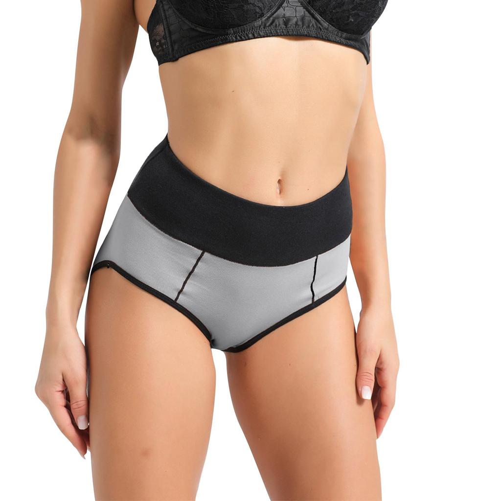 Women's High Waist Cotton Sexy Sports Pull In Your Belly And Waist Panties
