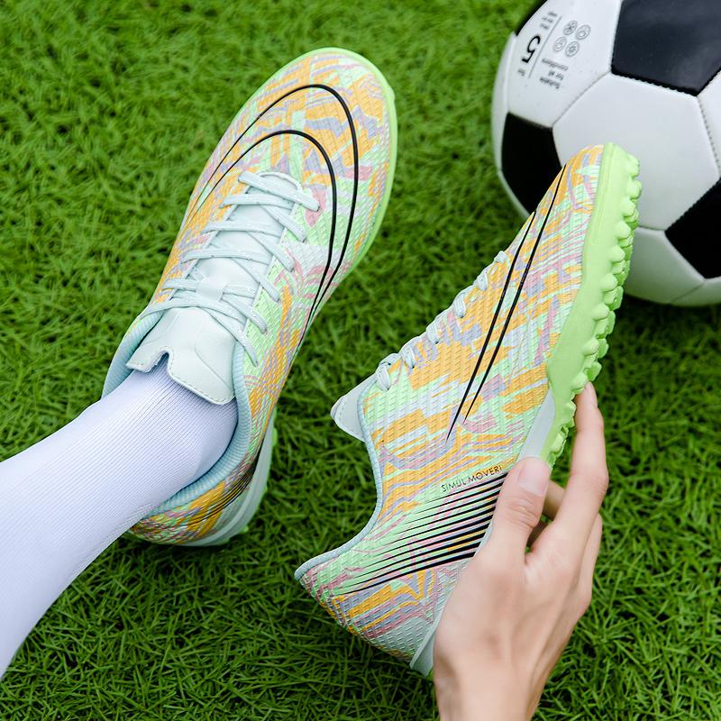 Children Soccer Shoes Professional Training TF/AG Boots Men Soccer Cleats Sneakers Kids Turf Futsal Football Shoes for Boys Size 34-45