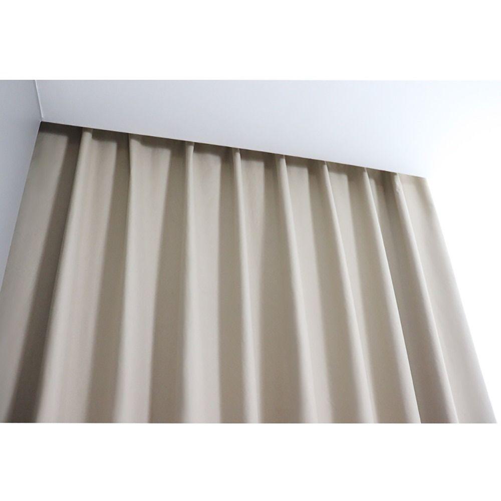 1Pcs Full Blackout Partition Blackout Curtain Polyester Fabric High Shading Protection Window Door Curtain Beige