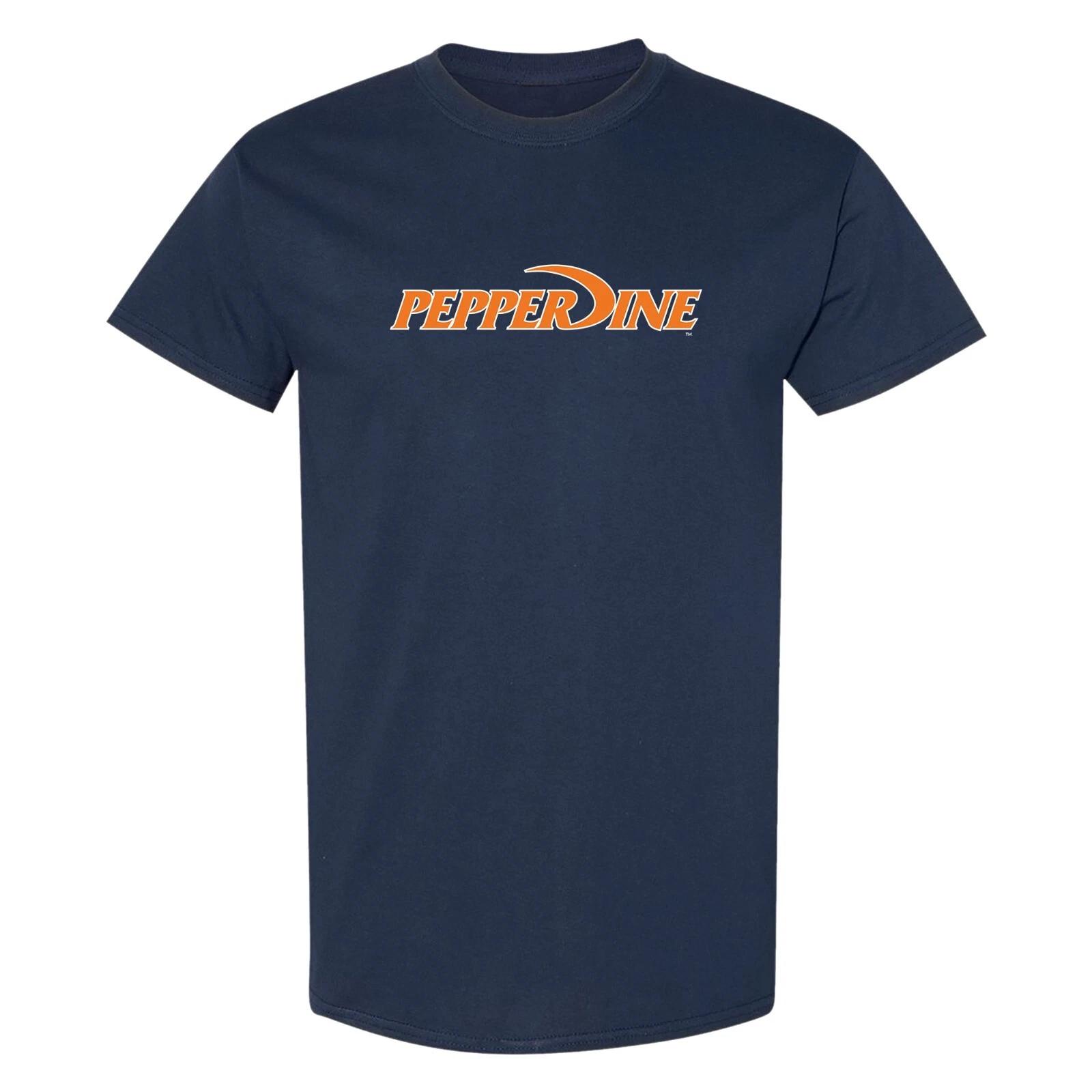 Pepperdine University Waves Basic Block T-Shirt - Navy XL