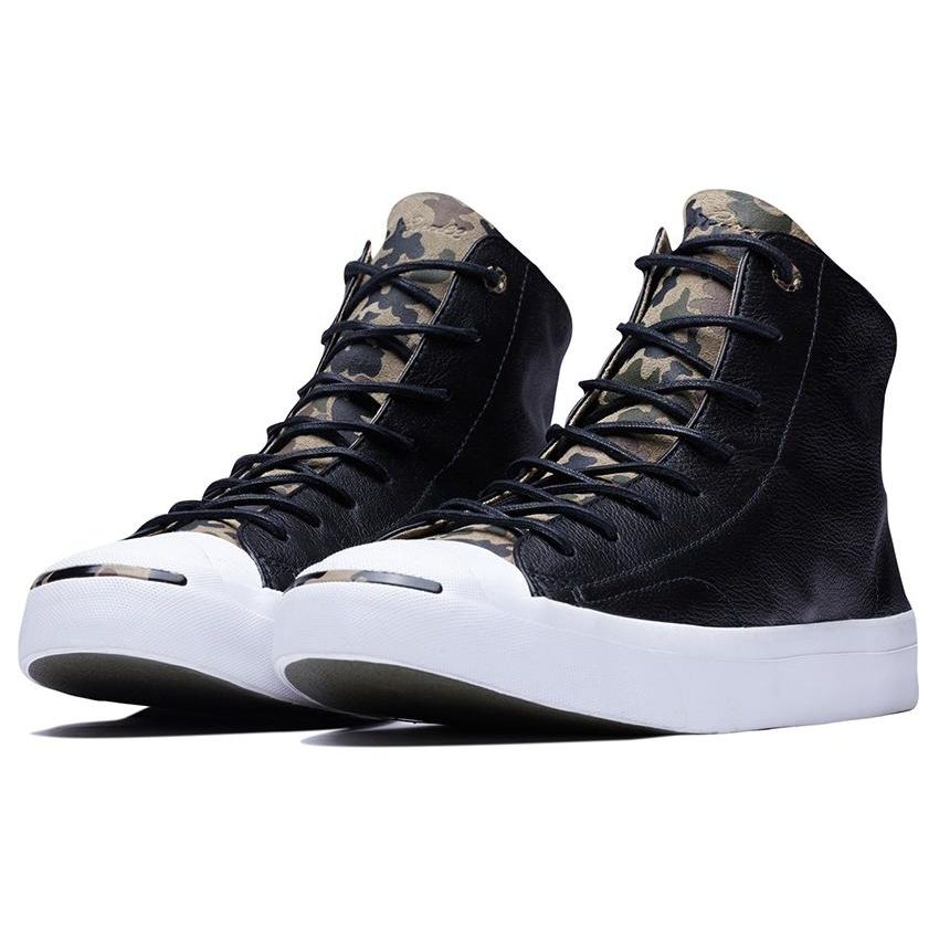 Converse Jack Purcell Comfortable Fashion High-Top Canvas Shoes Unisex Sneakers Black 160212C