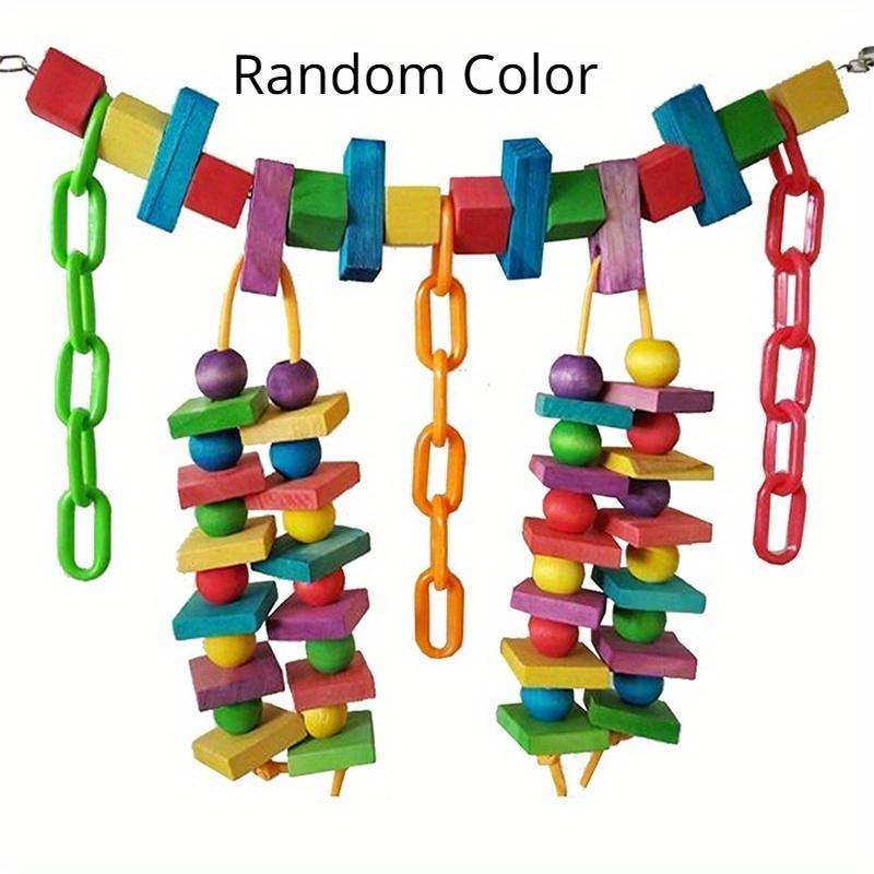 Colorful Parrot Cage Chew Toys Pet Bird Conure Swing Scratcher Bites Toy