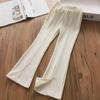 2024 Girls' Ice Silk Split Flared Pants - Wide-Leg, Slim Anti-Mosquito Summer Pants