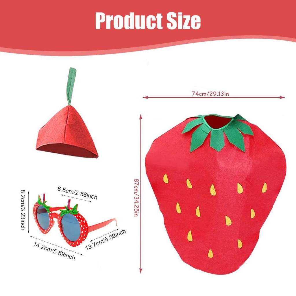 Costum adult amuzant de rol cu căpșuni