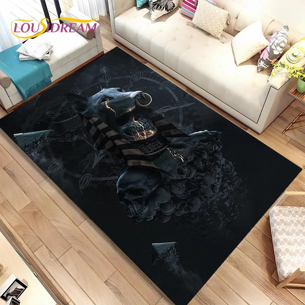 HD Egypt Death Anubis Mythology Horus Area Koberec,Koberec pro domácí Obývací pokoj Ložnice Pohovka Rohožka Kuchyň Dekor,Protiskluzová podložka