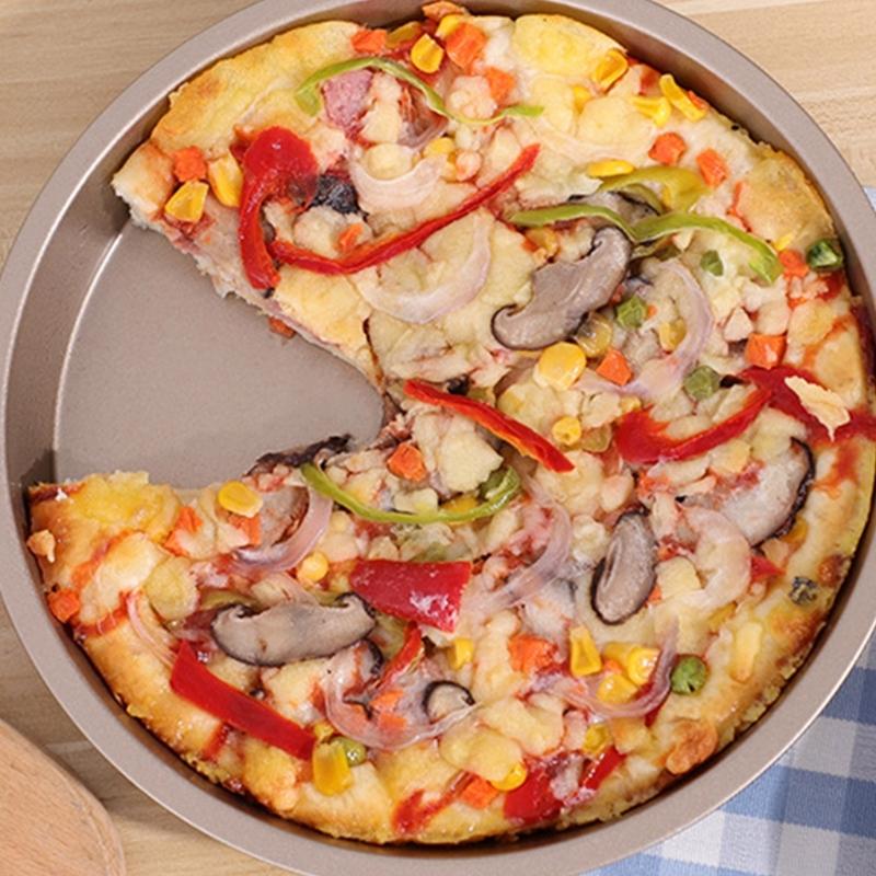 6/8/10in Non-Stick Baking Tray Pizza Pan Thickened Carbon Steel Bread Cake Mold Round Kitchen Baking Accessory Bakeware