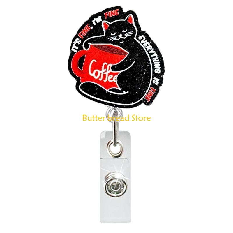 

W89C Doctor Nurse Badges Reels with Clip Acrylic Badges Holder