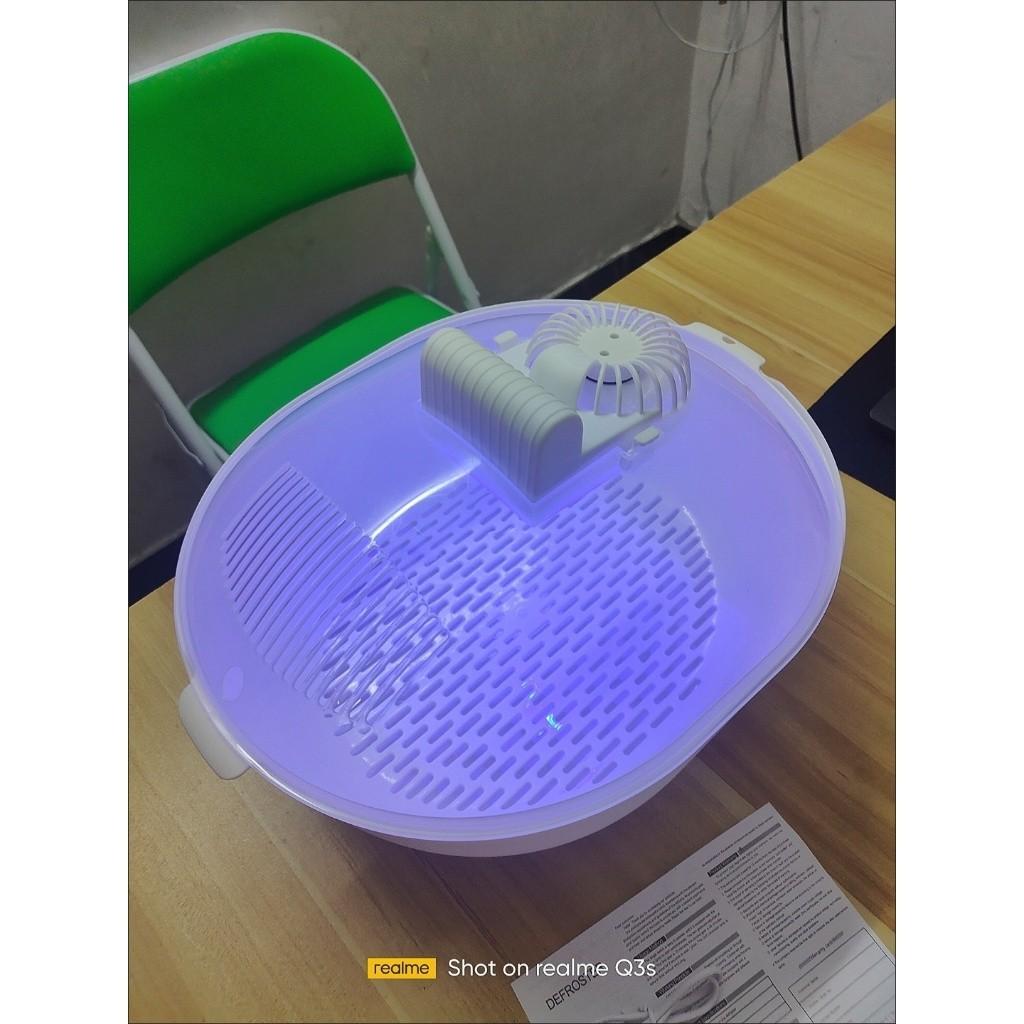 Meat Defroster Machine Large Capacity Kitchen Meat Defrosting Tray Electric Defroster Box Rechargeable UV Terilization Thaw Box