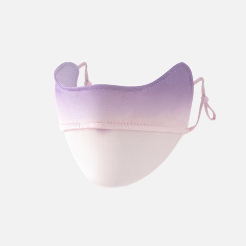 Sun Protection Women Face Mask Ice Silk Cooling Cycling Driving Breathable Nose Opening Ladies Summer Reusable Ear Loops Mask