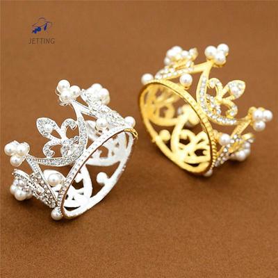 1PC Corona Copricapo Fermagli per capelli Ragazza della scuola Corona di perle di cristallo Donne Mini Tiara Accessori per capelli da sposa Ghirlanda di gioielli