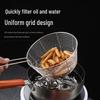 Foldable 304 Stainless Steel Frying Basket & Colander