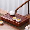 Household Solid Wood Rosewood Small Rectangular Tea Tray Kung-Fu Set Bamboo Table Water Storage Type Drawer