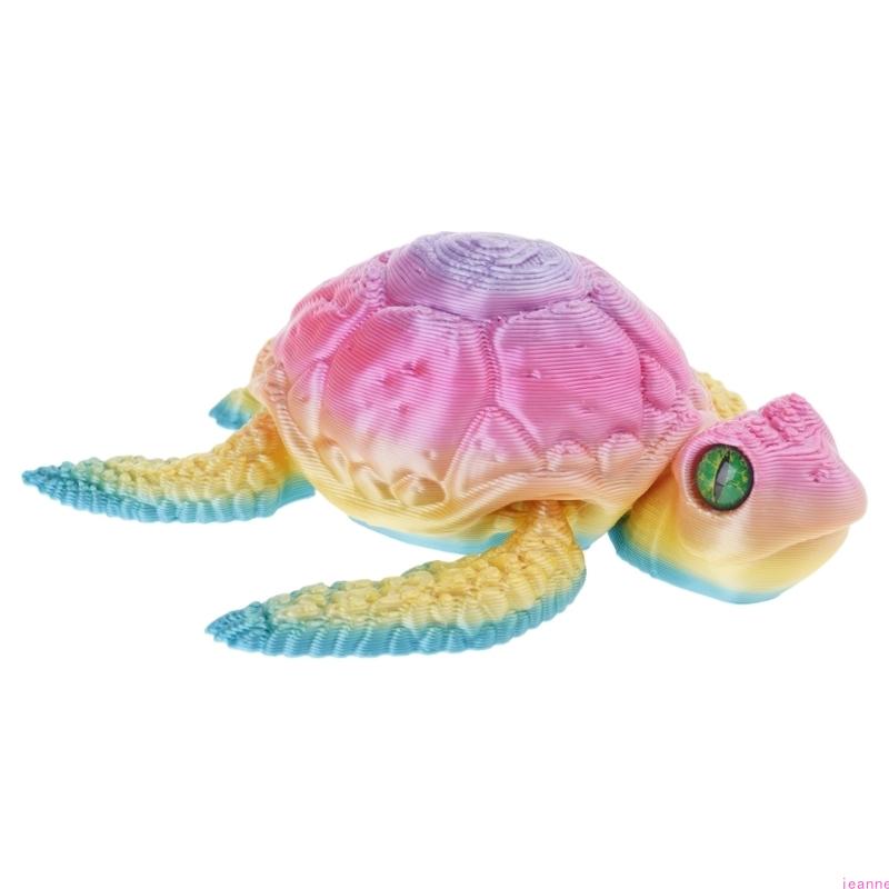 3D Printed Sea Turtles Flexible Joint Articulated Sea Turtles Fidgety Toy Table Ornament Realistic Sea Turtles Figurines