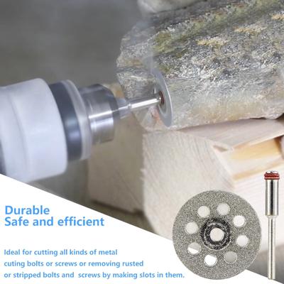 Diamond Blades Mini Wheel Circular Saw Blade Glass Cutting Discs with Mandrel & Screwdriver for Rotary Tool Gemstones