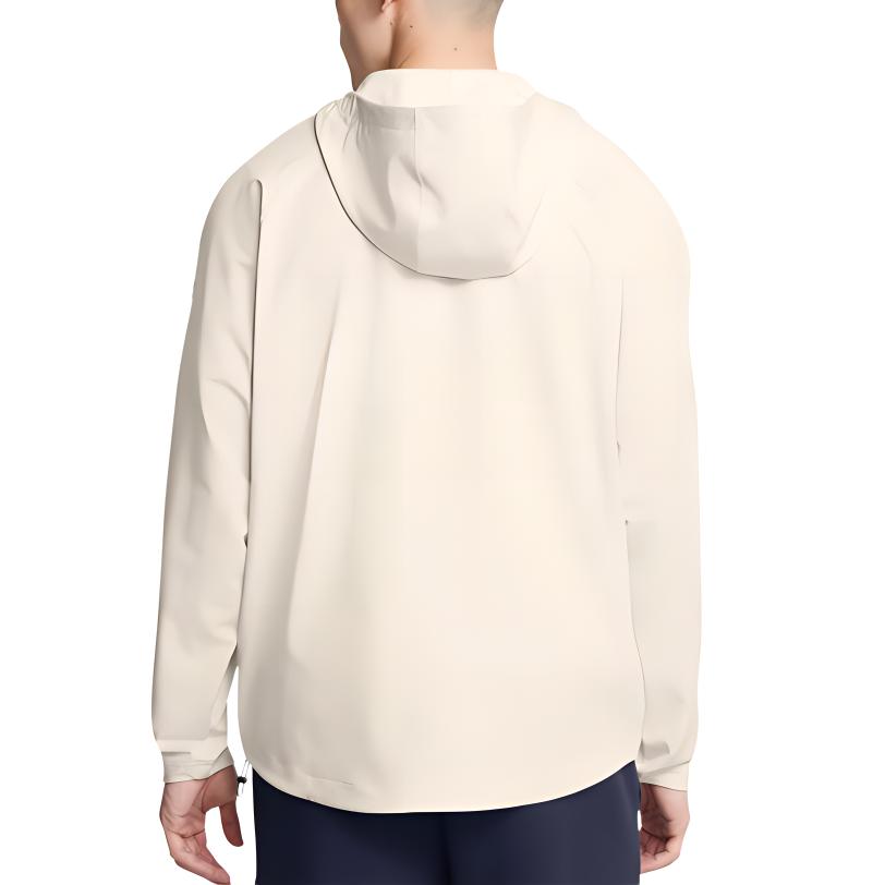 Under Armour Nezastavitelná jednobarevná mikina s kapucí a zipem pánská bundy Summit-White 1370494-110