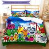 3-teiliges Numberblocks3 Muster Bettwäsche-Set Bettbezug-Set enthält Bettbezug & Kissenbezüge, perfekte Ganzjahres-Schlafzimmerdekoration & Geschenk