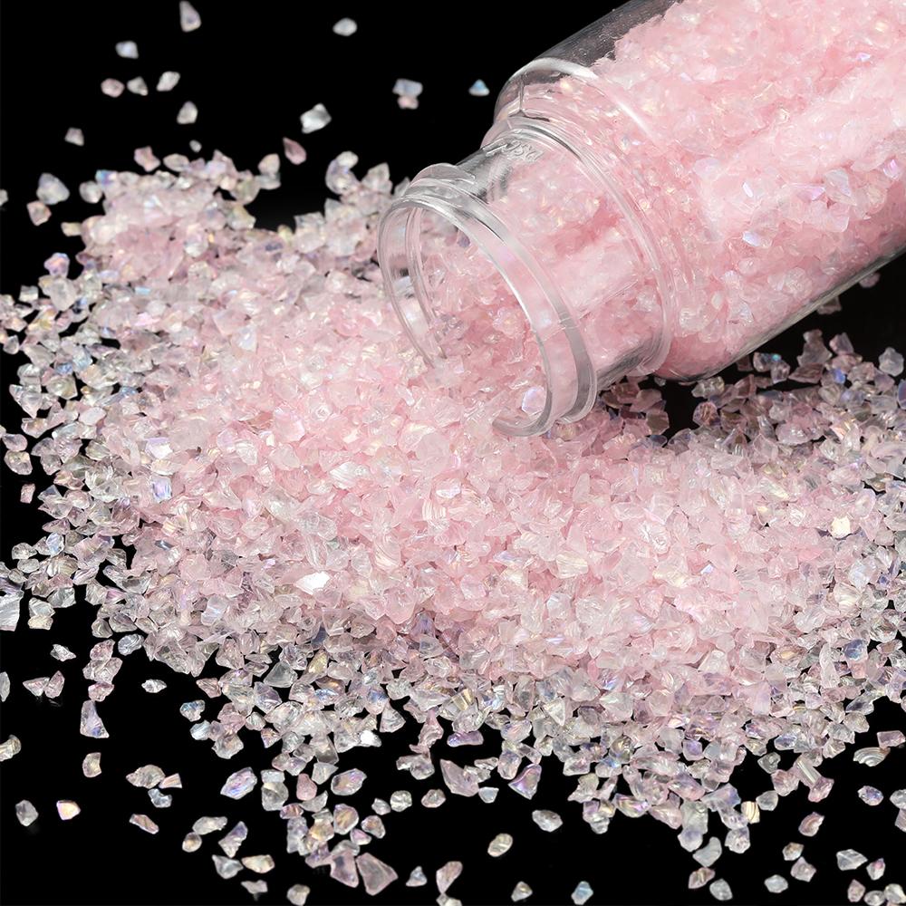 30g/Bottle Glass Crushed Stone Irregular Crystal Gravel Filling For DIY Epoxy Resin Mold Filler Craft Decorative Nail Art Filler