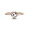 Pandora Rose Sparkling Elevated Heart Ring 188421c02