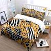Golden Baroque And Animal Print Set - Elegant Home Decor Kid'S And Adults' Bedroom Decor, 3Pc Bedding Set Gift