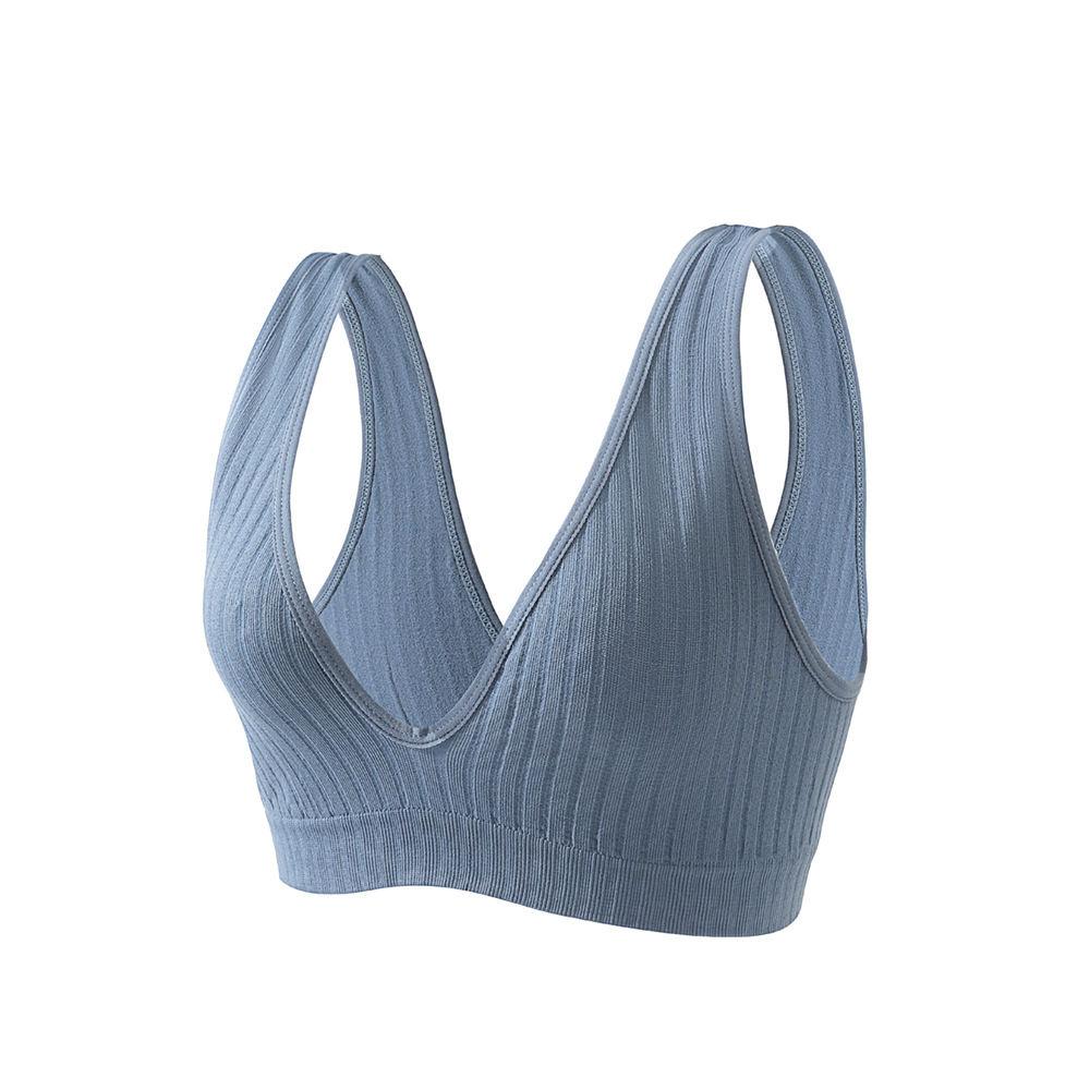 Tiefer V Übergröße BH Camisole Damen Sexy Sport Yoga Bustier Nahtlos Rückenfrei Schlafunterwäsche