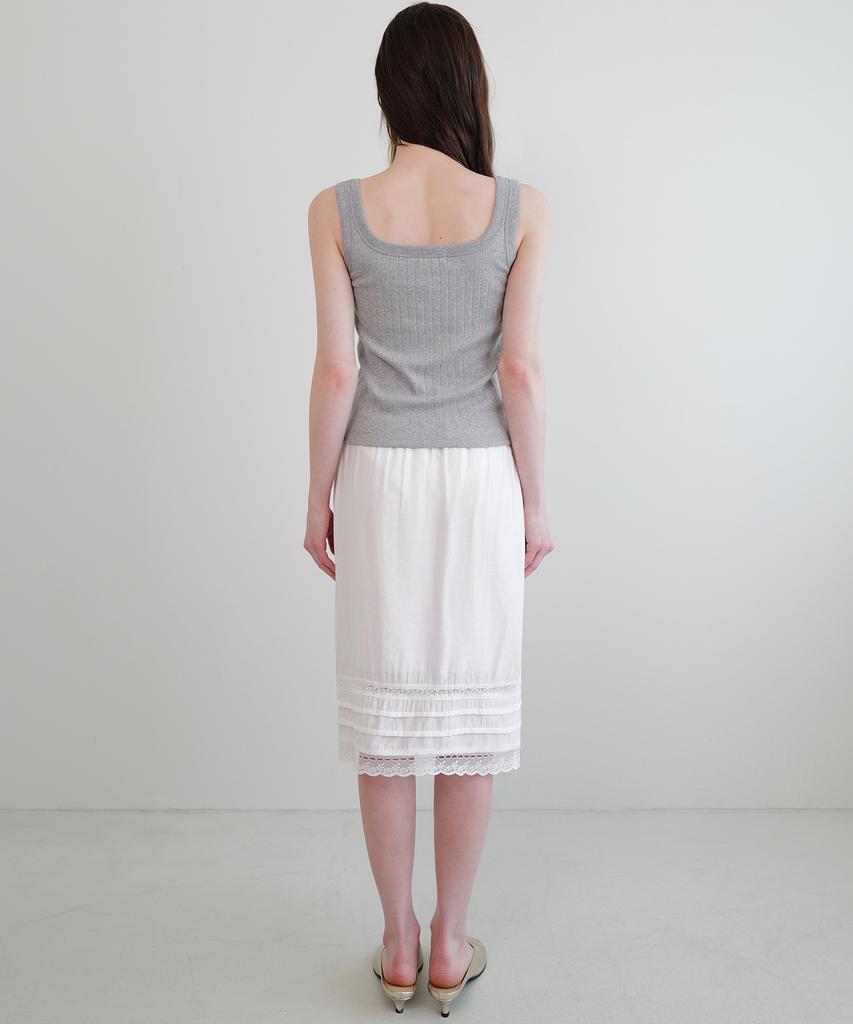ANDNEEDS Eyelet Button Sleeveless (Gray)