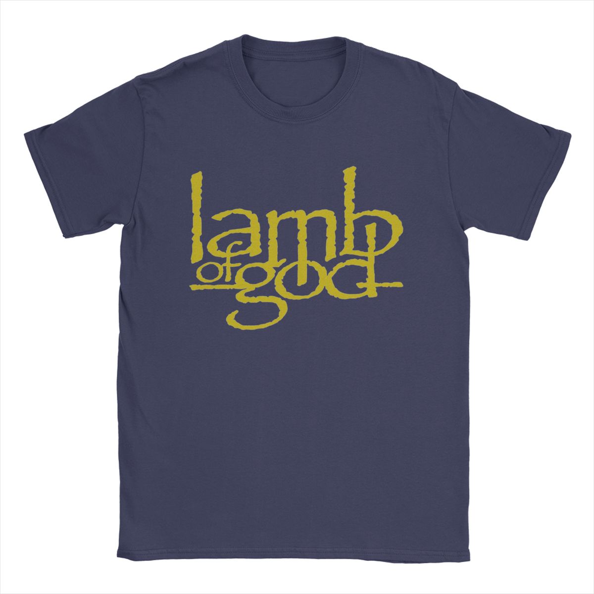 

Винтажные футболки Lamb Of God Golden для мужчин, хлопковая футболка с круглым вырезом, футболки с коротким рукавом, идея для подарка, одежда XXXXXL