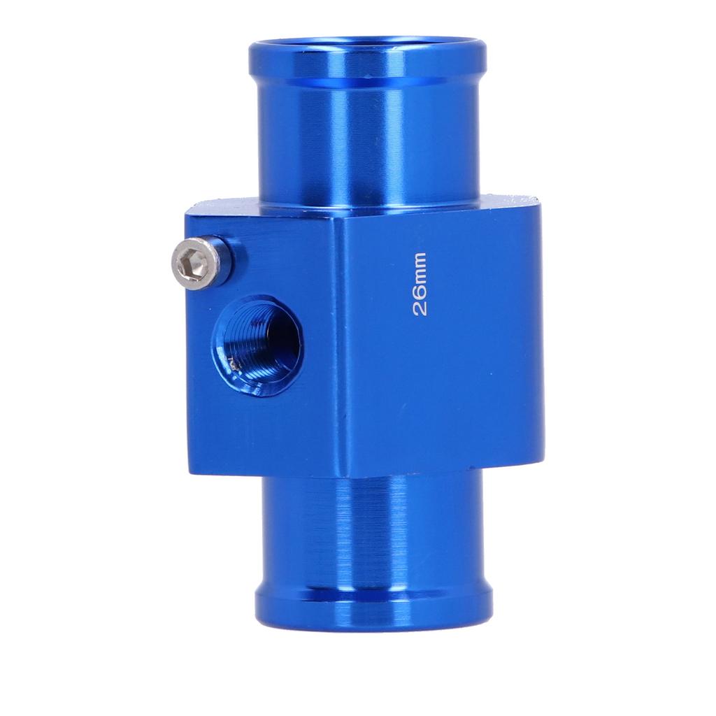26mm Wassertemperatur Verbindungsrohr Blau Temperatur Schlauchadapter Aluminium Automobilzubehör